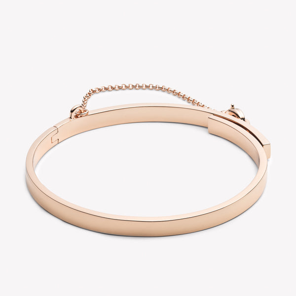 Thin Safety Chain Bracelet - Rose Gold– EDDIE BORGO