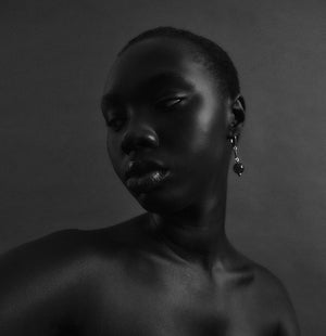 BEADED SPHERE DROP EARRINGS - TIGER EYE