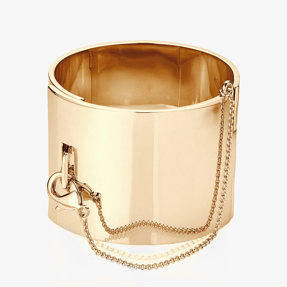 Wide Safety Chain Cuff - Gold – EDDIE BORGO