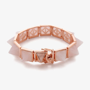 PYRAMID BRACELET - ROSE QUARTZ