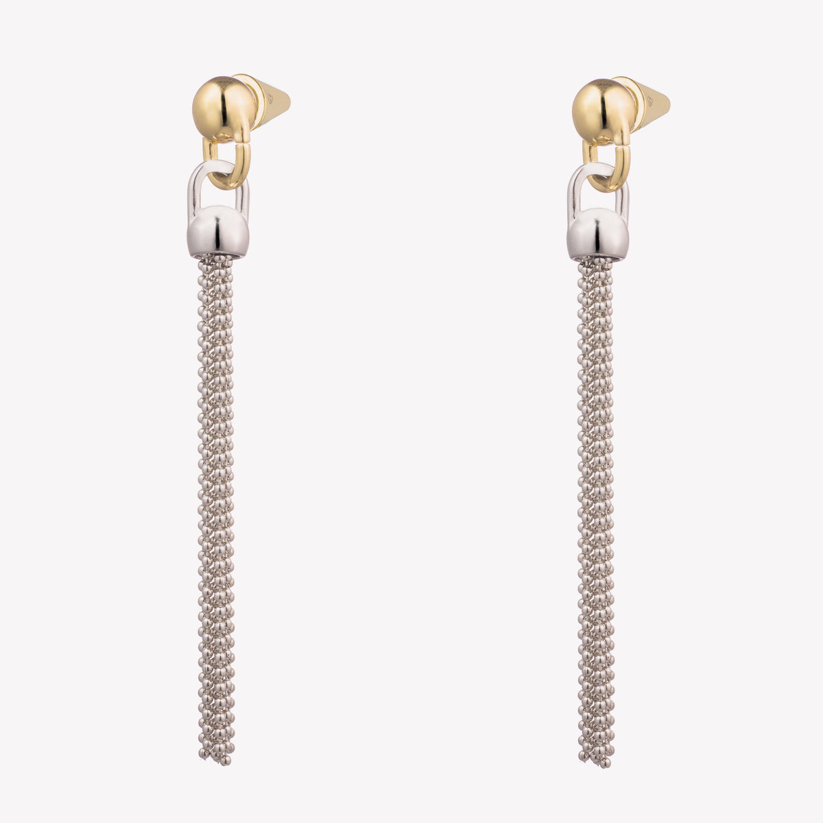 BALL CHAIN TASSEL EARRINGS