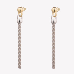 BALL CHAIN TASSEL EARRINGS