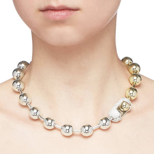PAVÉ BALL CHAIN NECKLACE