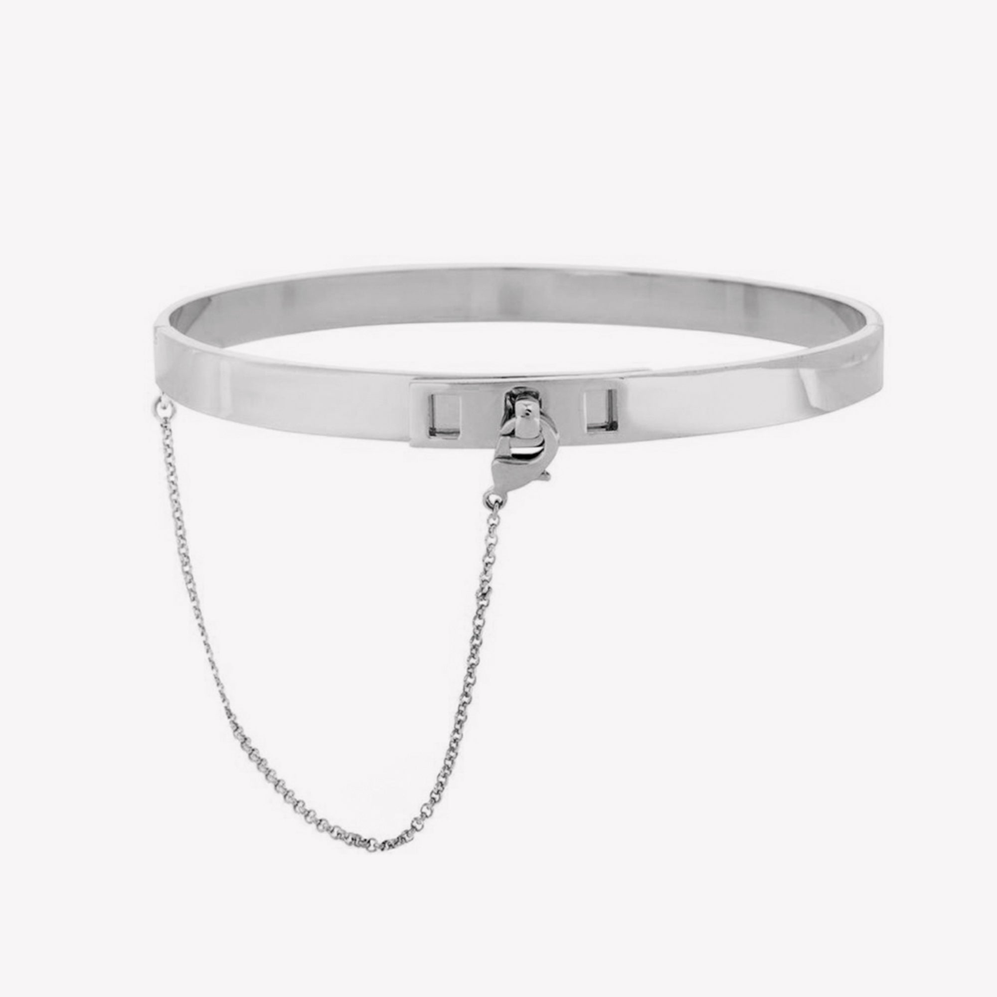 Small Safety Chain Choker Silver – EDDIE BORGO