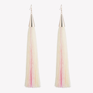 LONG SILK TASSEL EARRINGS