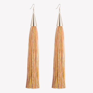 LONG SILK TASSEL EARRINGS