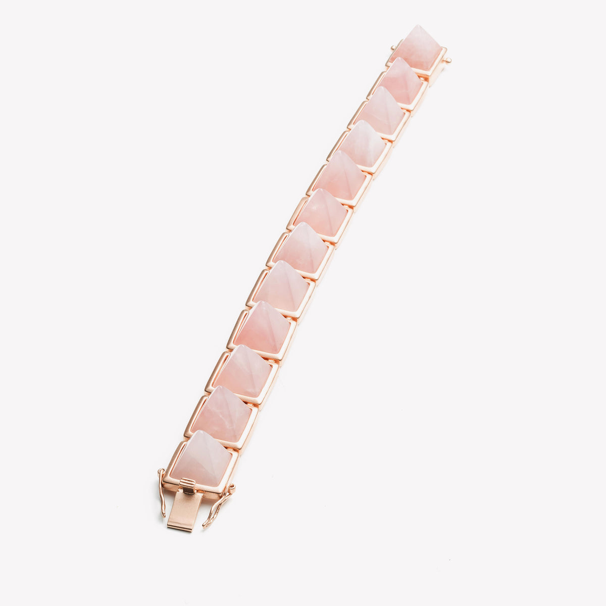 PYRAMID BRACELET - ROSE QUARTZ