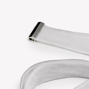 TWILL BAGUETTE COLLAR | PLATINUM VELVET