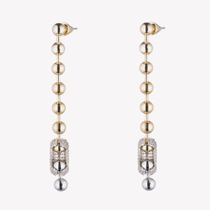 PAVÉ BALL CHAIN EARRINGS