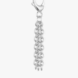 O-RING TASSEL EARRINGS SILVER