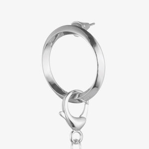 O-RING TASSEL EARRINGS SILVER