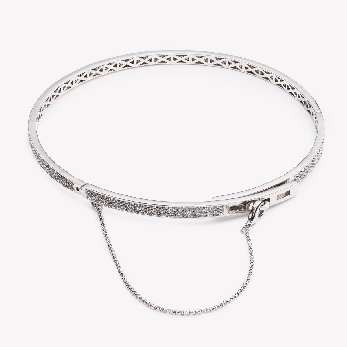 THIN PAVÉ SAFETY CHAIN CHOKER