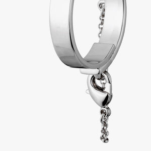 SAFETY CHAIN HOOP EARRINGS