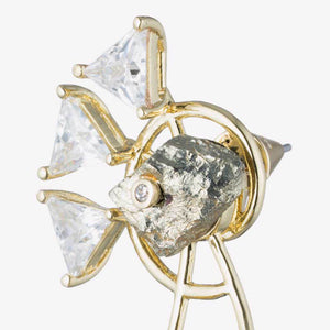 APOLLO STUD EARRINGS - PYRITE