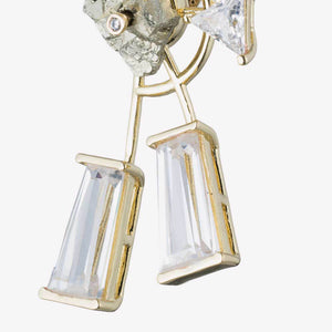 APOLLO STUD EARRINGS - PYRITE