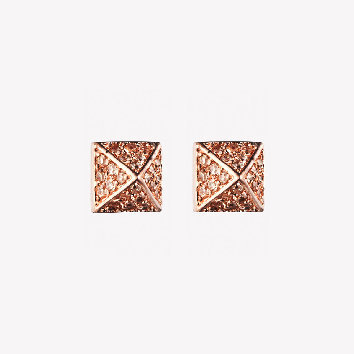 PAVÉ PYRAMID STUD EARRINGS