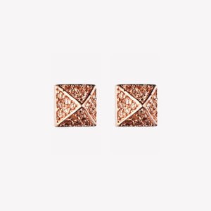 PAVÉ PYRAMID STUD EARRINGS