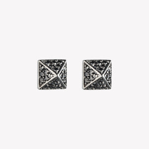 PAVÉ PYRAMID STUD EARRINGS