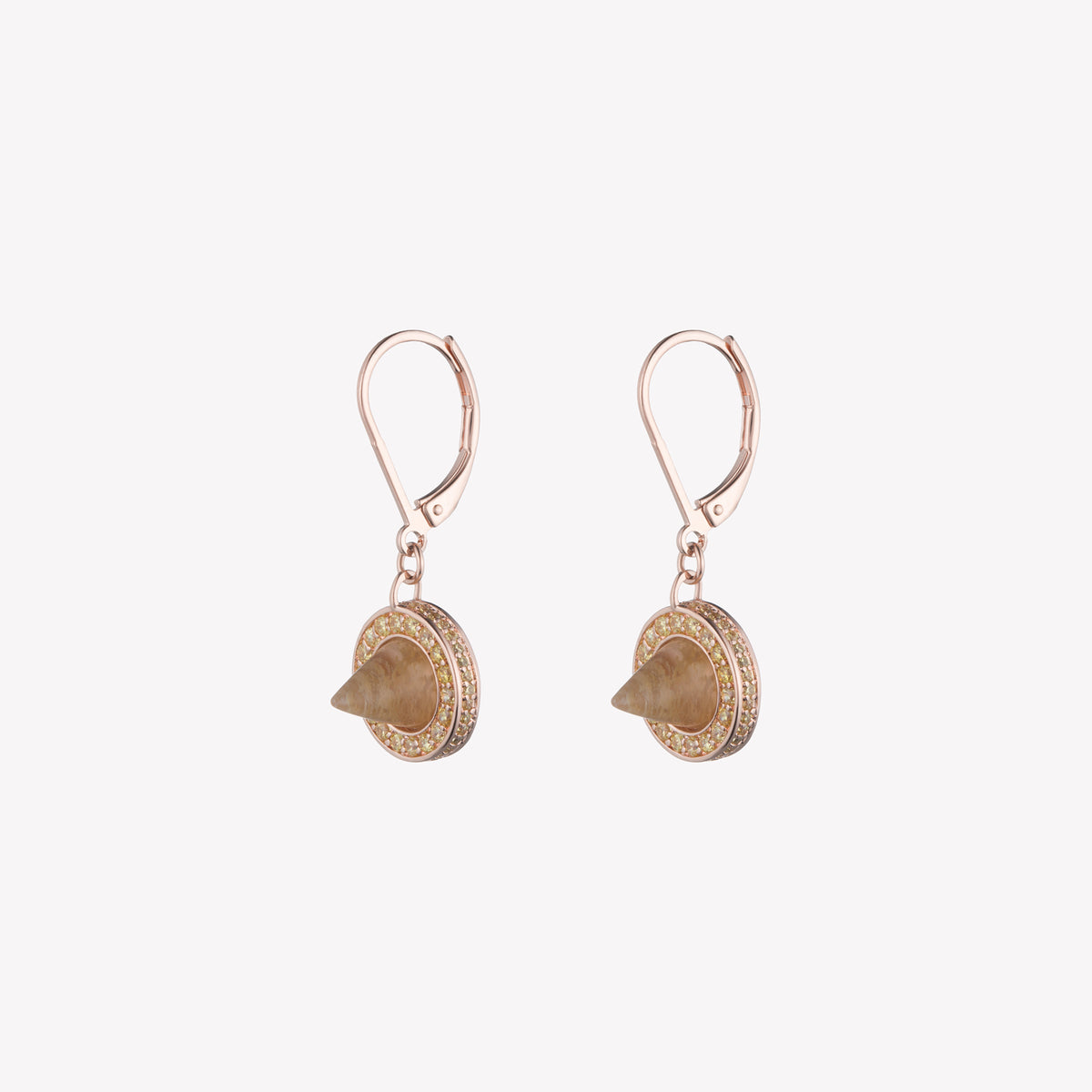 CONE DROP EARRING - RUTILATED QUARTZ