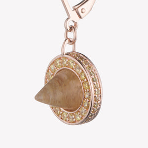 CONE DROP EARRING - RUTILATED QUARTZ