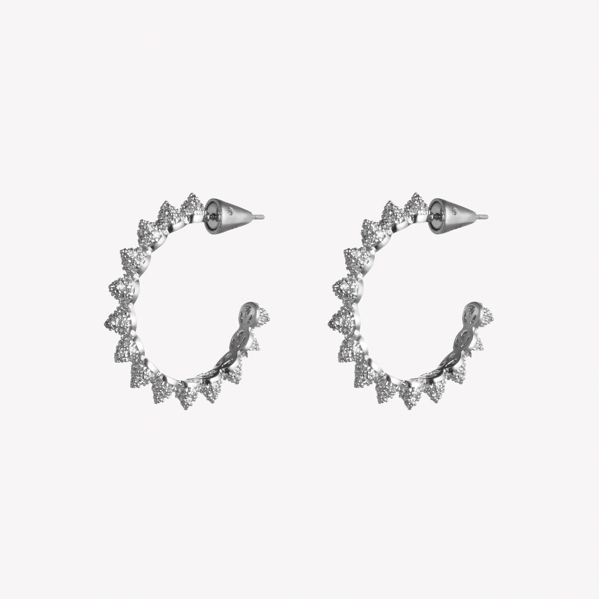 PAVÉ CONE HOOPS  |  1"