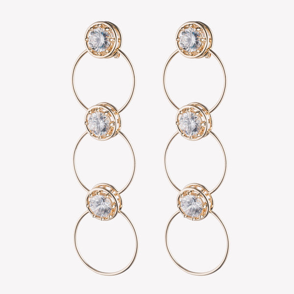TIERED CIRCLE ESTATE EARRINGS