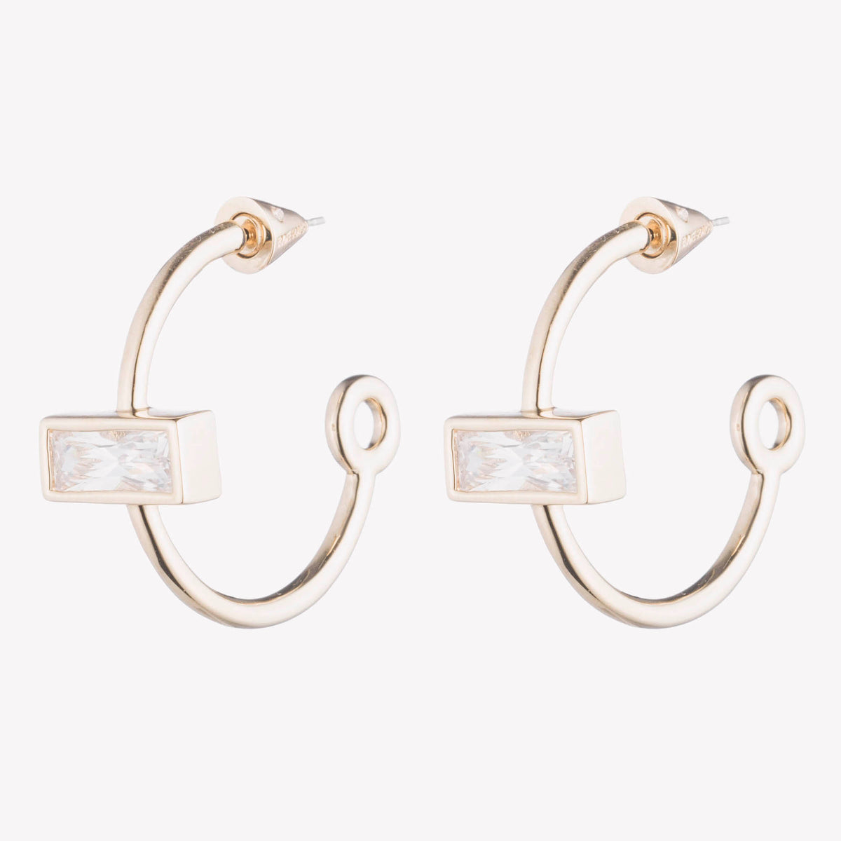 BAGUETTE HOOP EARRINGS