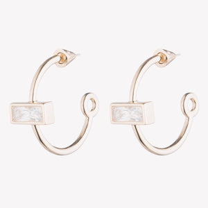 BAGUETTE HOOP EARRINGS
