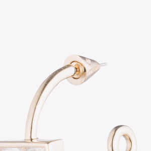 BAGUETTE HOOP EARRINGS