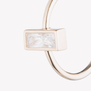 BAGUETTE HOOP EARRINGS