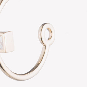 BAGUETTE HOOP EARRINGS