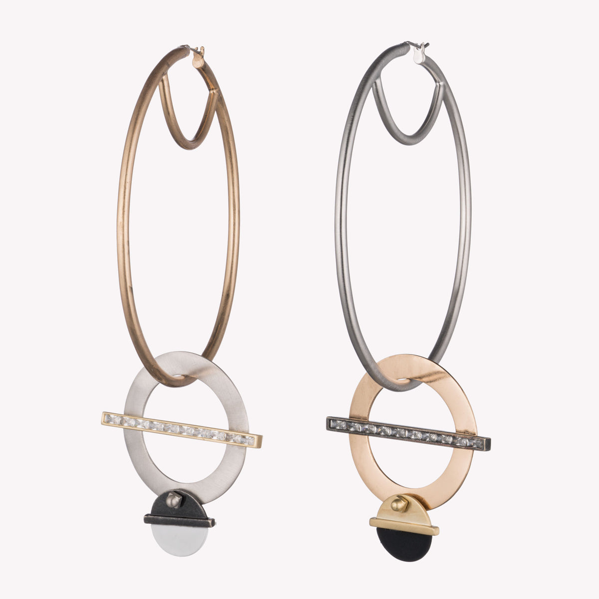 CROSSBAR HOOP EARRINGS