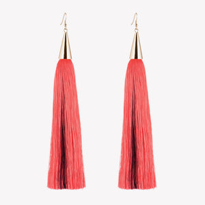 LONG SILK TASSEL EARRINGS