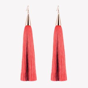 LONG SILK TASSEL EARRINGS