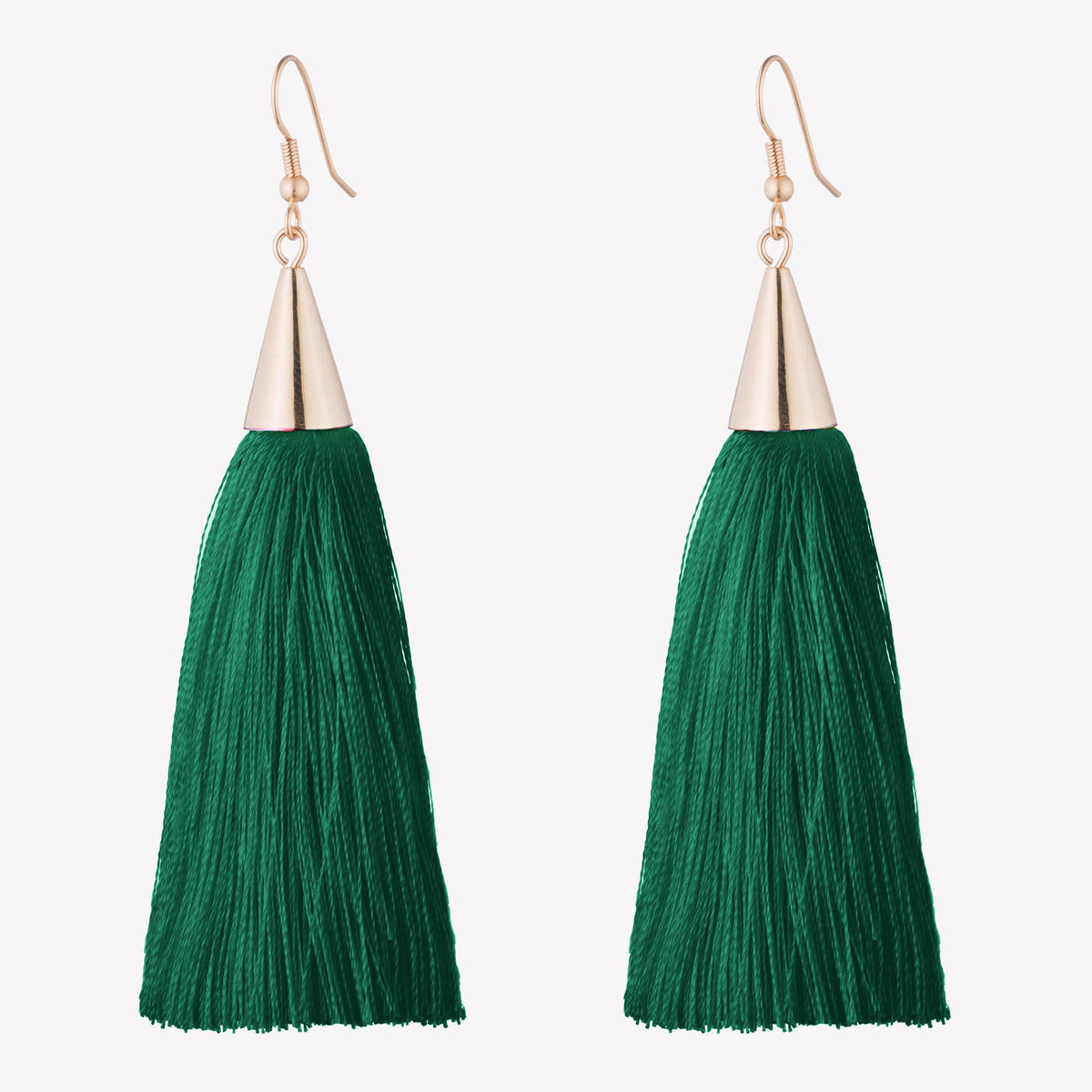 SMALL SILK TASSEL EARRINGS