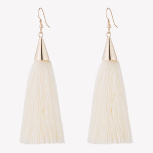 SMALL SILK TASSEL EARRINGS