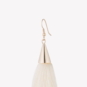 SMALL SILK TASSEL EARRINGS
