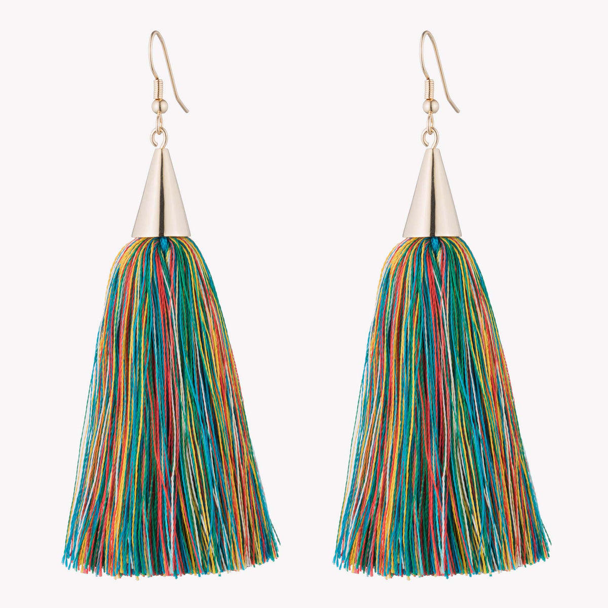 SMALL SILK TASSEL EARRINGS