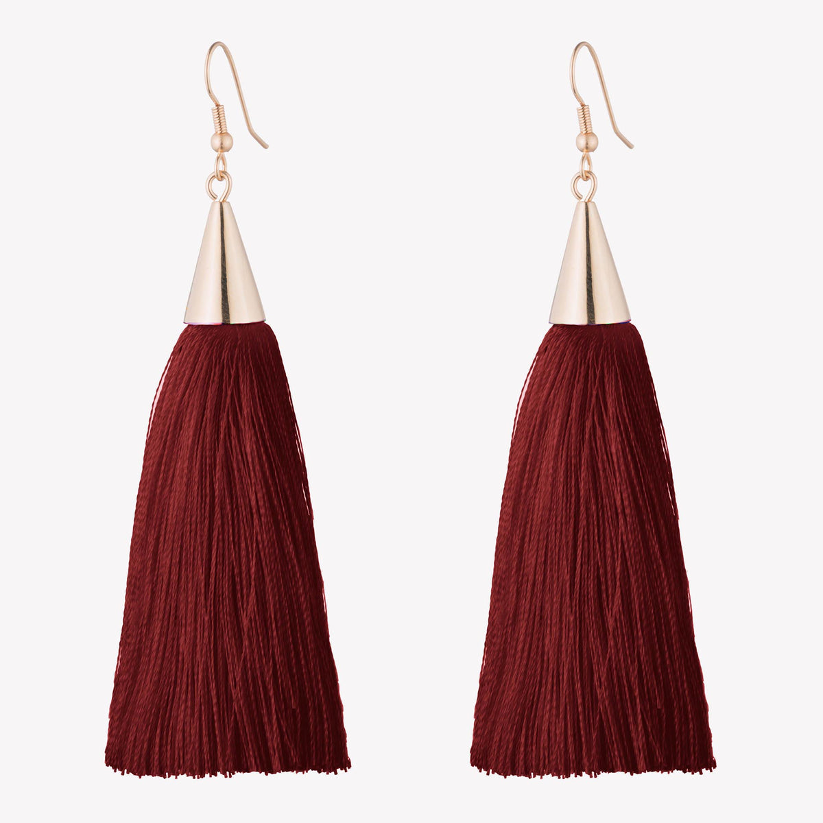 SMALL SILK TASSEL EARRINGS