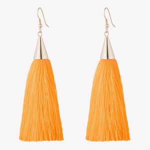 SMALL SILK TASSEL EARRINGS