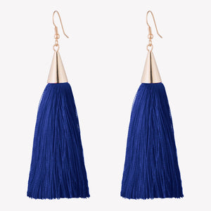 SMALL SILK TASSEL EARRINGS
