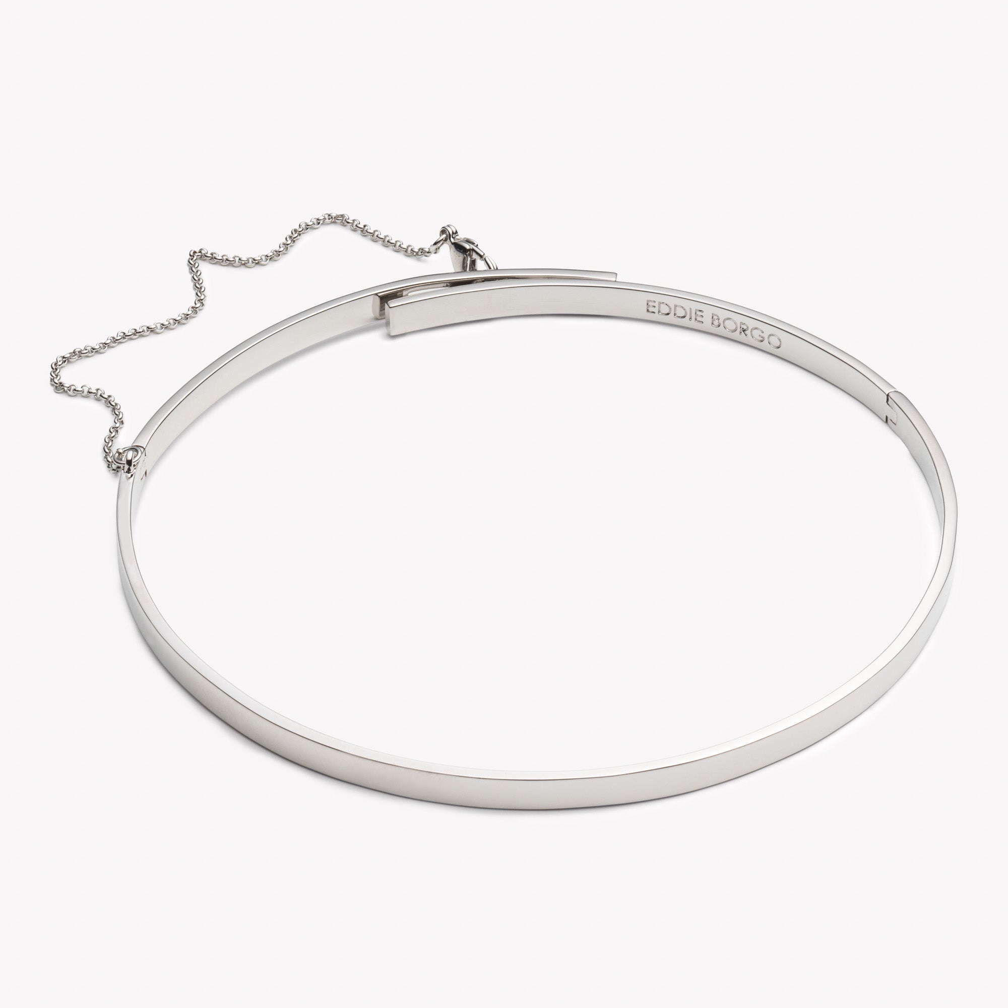 Extra Thin Safety Chain Choker Silver – EDDIE BORGO