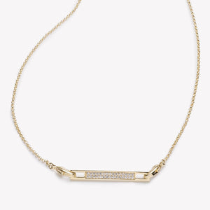 PAVÉ SAFETY CHAIN PENDANT