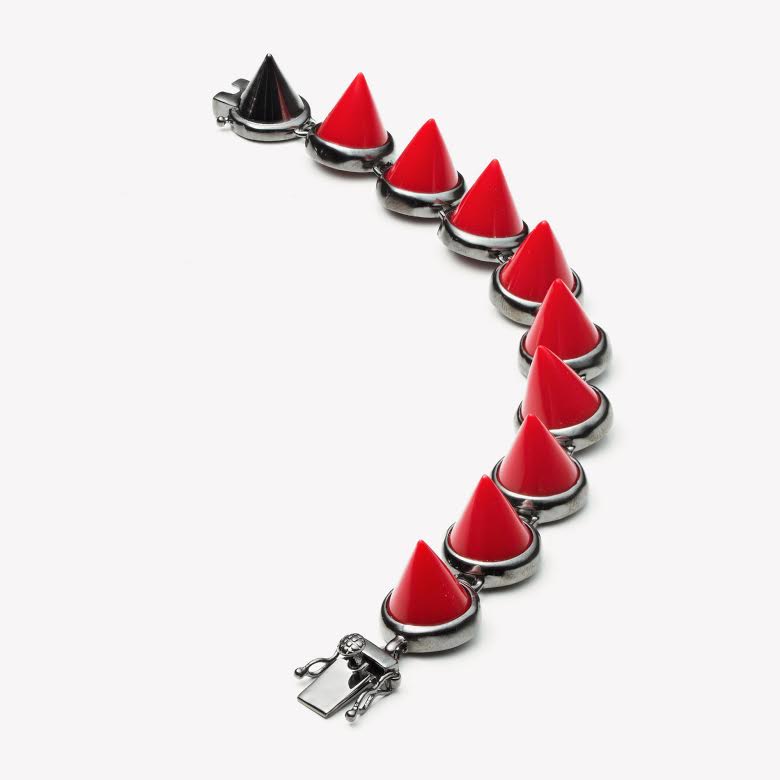 CONE BRACELET - RED AGATE